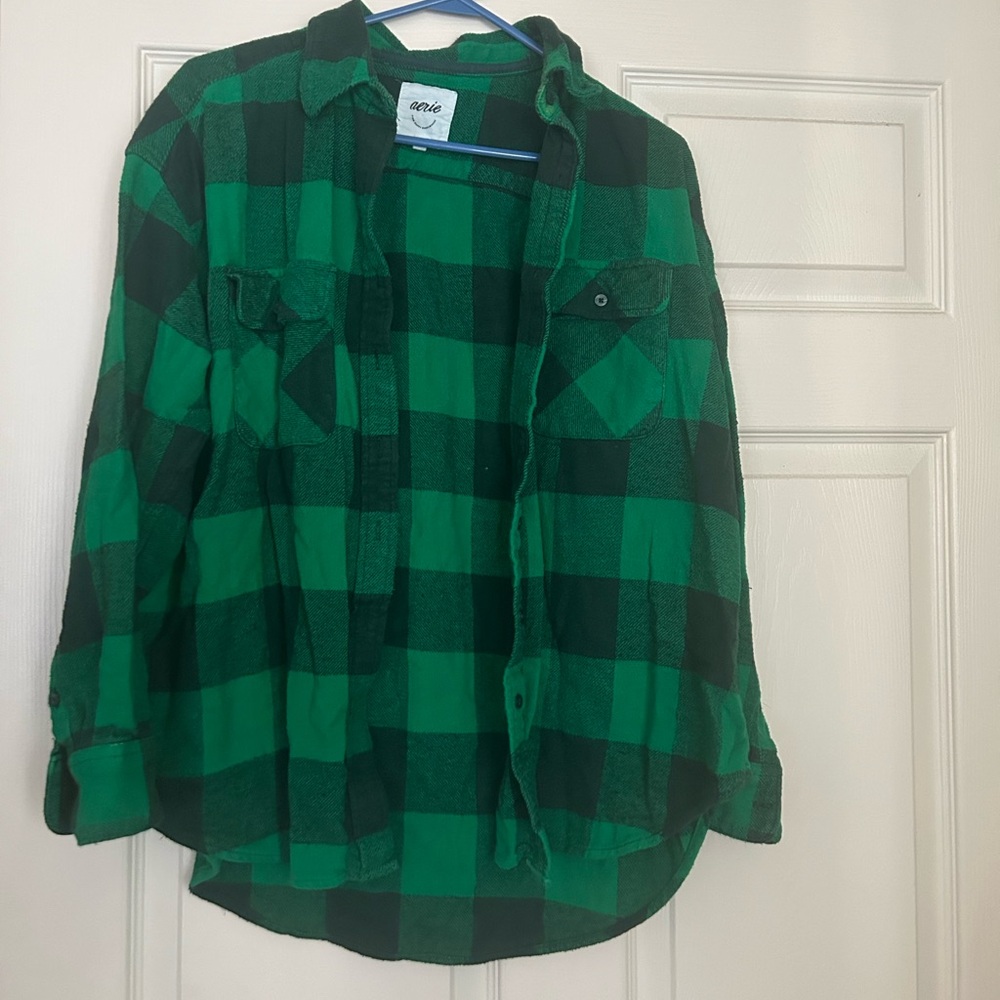 Aerie thick oversized flannel size xs